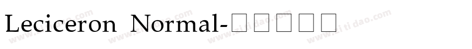 Leciceron Normal字体转换